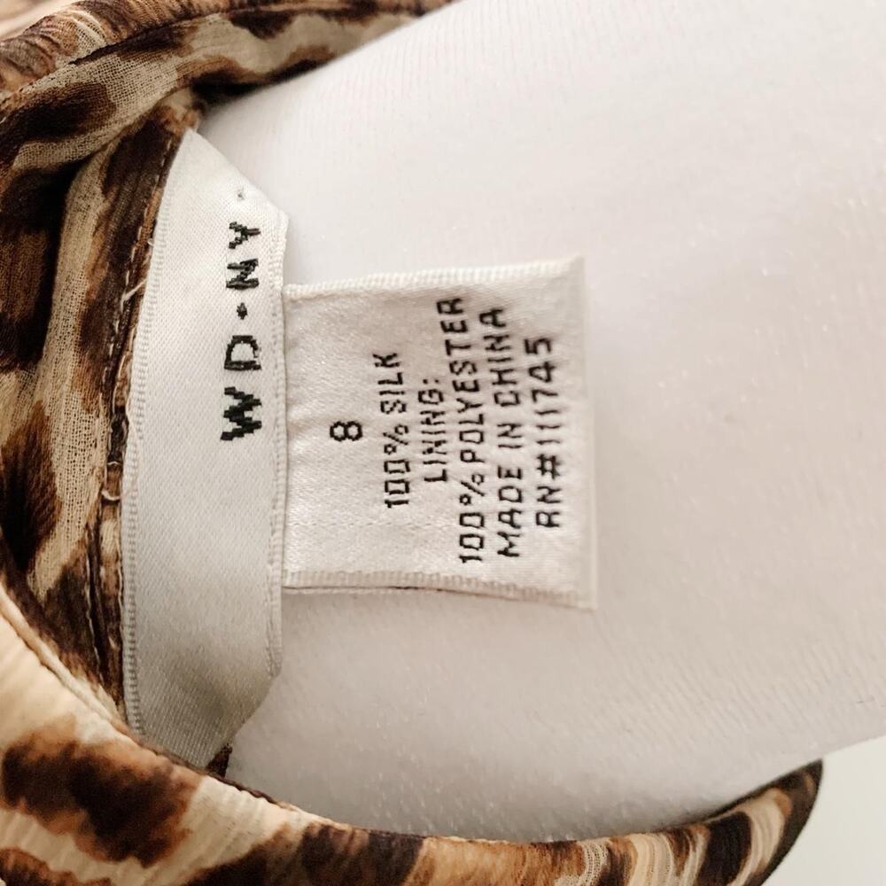 WDNY Leopard Print Silk Blouse - Picture 3 of 5